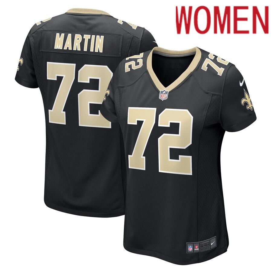 Women New Orleans Saints 72 Nick Martin Nike Black Game Player NFL Jersey